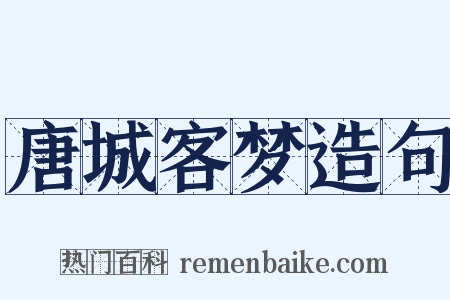 唐城客梦造句是什么意思的图片